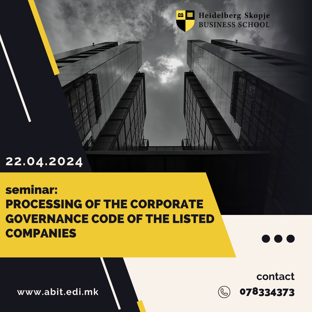 Seminar Processing Of The Corporate Governance Code Of The Listed Companies